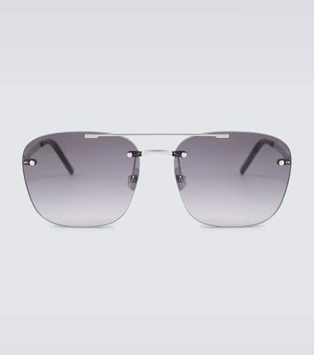 SL 309 Rimless sunglasses in silver - Saint Laurent | Mytheresa