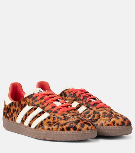 Samba OG leopard-print pony hair sneakers in multicoloured - Adidas |  Mytheresa
