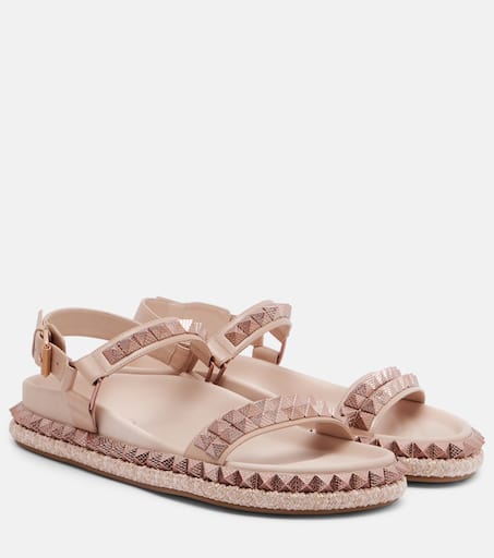Pyrabizz spiked leather sandals in pink - Christian