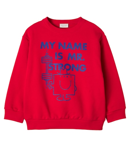 x Mr. Men Little Miss cotton jersey sweatshirt in red - Gucci Kids