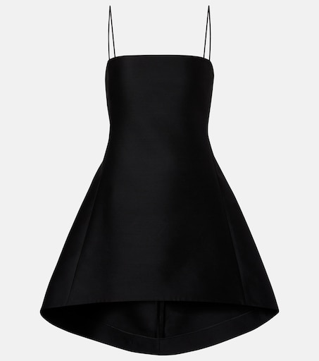 balenciaga dress black Women's' Brief Maxi Jersey in mini dress Wool and silk minidress in