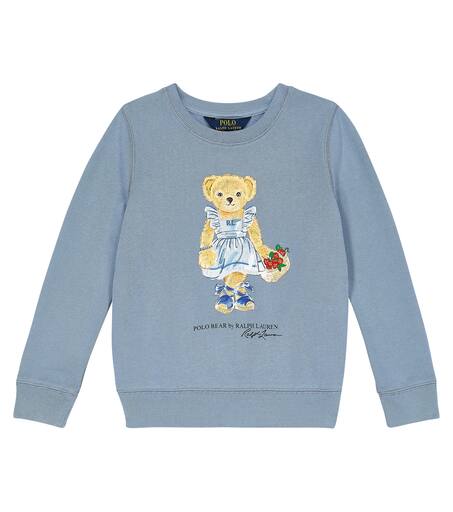 Polo Bear cotton blend sweatshirt in blue Polo Ralph Lauren Kids Mytheresa