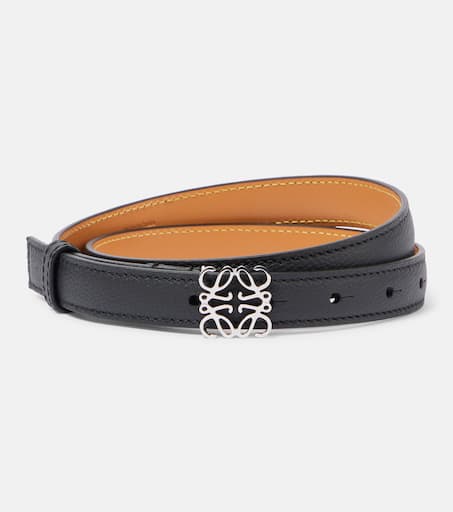 小物 LOEWE Black calfskin belt Layered Cross Buckle belt in smooth calfskin Black - LOEWE