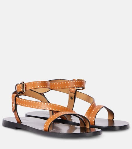 Jopee leather sandals in brown - Isabel Marant | Mytheresa