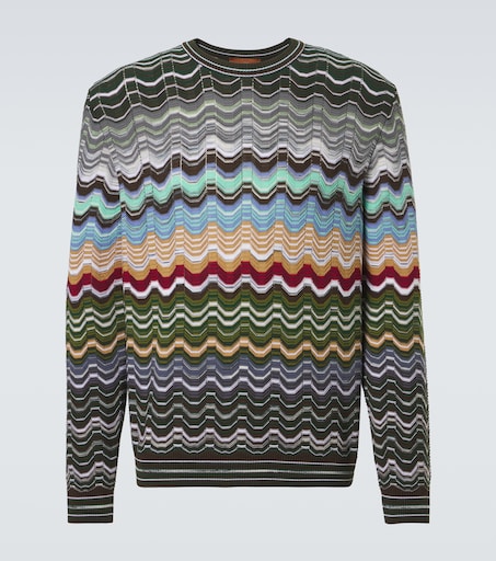 Zigzag cotton-blend sweater in multicoloured - Missoni | Mytheresa