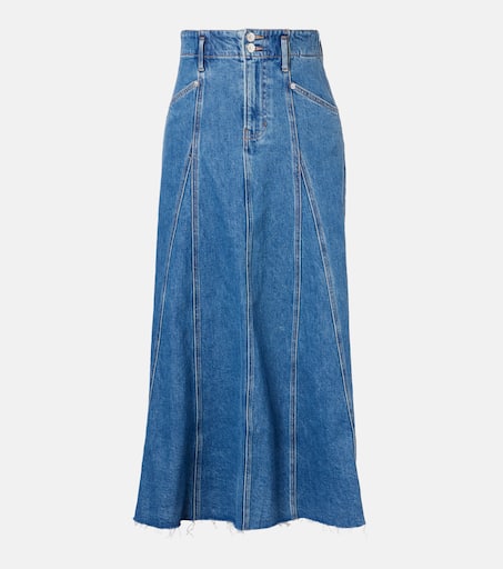 関税,送料無料Veronica Beard Victoriaデニムタイトスカート Victoria Denim Skirt - Stoned Bright Blue | Garmentory