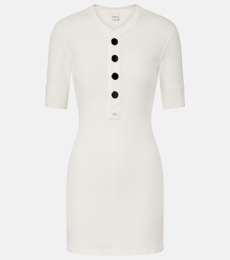 t shirt dress with buttons Button-Down Mini Shirt Dress