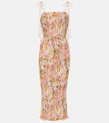 Bedrucktes Slipdress Golden Pleated in Multicolor - Zimmermann 