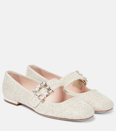 【ROGER VIVIER】Tres raffia-effect ballet flats 国内発送 P00867155.jpg