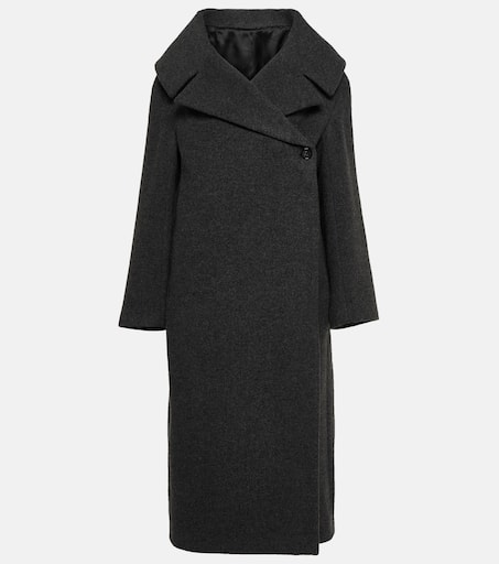 ジャケット TOTEME Wool blend emboidered jacket DARK GREY MELANGE TotêMe Embroidered Wool-Blend Jacket - 359 Dark Grey Melang