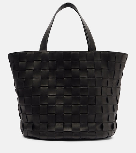 Sisal leather tote bag