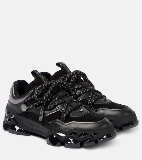 Diamond X II F leather sneakers in black - Jimmy Choo