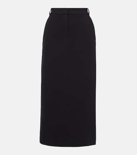 スカート Max Mara Losanna Pencil Skirt In Stretch Knit Viscose crêpe pencil skirt, ivory | 