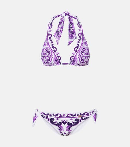 ビキニ DOLCE & GABBANA Peony printed lycra bikini Dolce & Gabbana Floral Print Bikini Swimsuit Women Peony