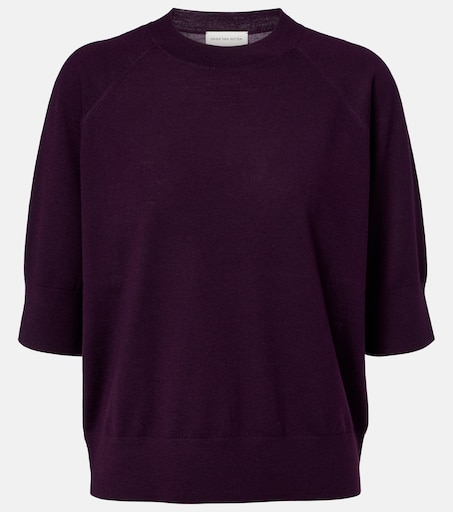 Wool sweater in purple - Dries Van Noten | Mytheresa