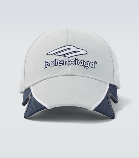 Logo cotton baseball cap in grey - Balenciaga | Mytheresa