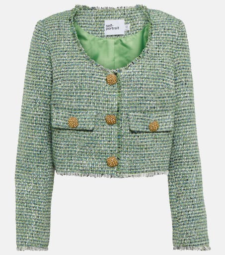 Multi coloured boucle jacket clearance