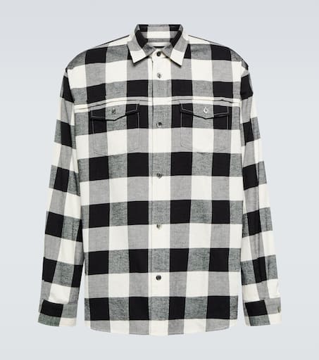 Checked cotton shirt in black - Undercover | Mytheresa