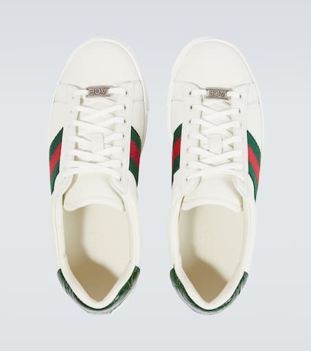 Gucci new ace stripe leather trainers store