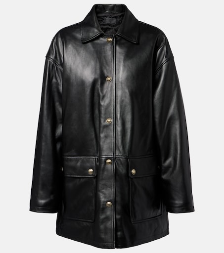 NILI LOTAN ニリロータン ミリタリーM-65風 ジャケットアメリカ製 Cordel leather coat in black - Nili Lotan | Mytheresa