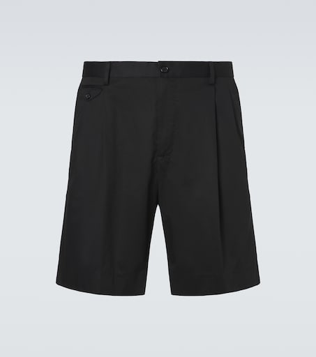Dolce & Gabbana Pleated cotton-blend Bermuda shorts