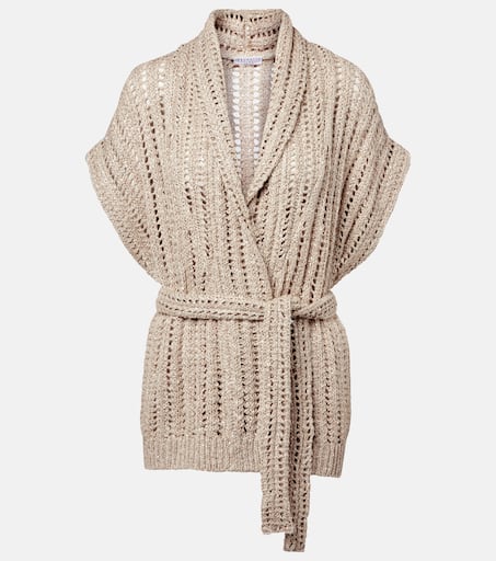 訳ありBrunello Cucinelli アシンメトリ ドレープ ロングガーデ P01016067.jpg