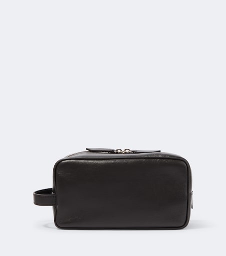 Leather toiletry bag