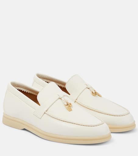 Summer Charms Walk leather loafers in white - Loro Piana