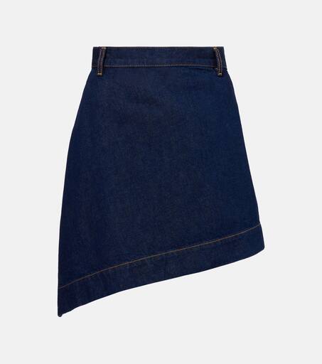 Sailor Orb asymmetric denim skirt in blue - Vivienne