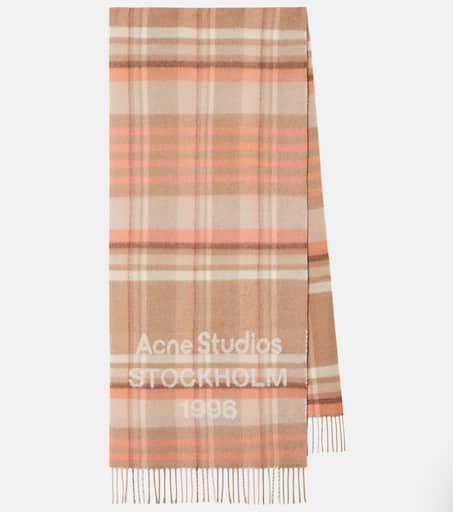 Venus 1996 jacquard wool scarf in multicoloured - Acne Studios