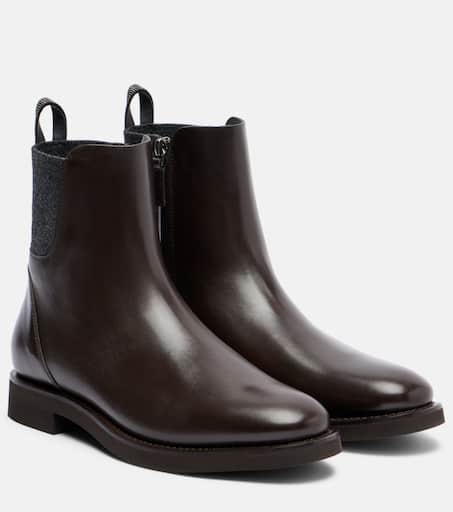 ショートブーツ・ブーティ BRUNELLO CUCINELLI Monile ankle boots (MZSFG3121 C8769) Brunello Cucinelli Monili Moto Lug Sole Ankle Boots | Neiman