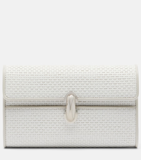 Symmetry Mini raffia crossbody bag in white - Savette | Mytheresa