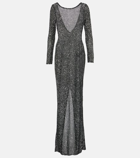 【Alessandra Rich】 Sequined mid-riseストレートパンツ ALESSANDRA RICH Checked sequined-embellished wool-blend