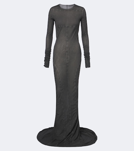 rick owens cotton-jersey maxi dress DRKSHDW Edfu cotton jersey gown in black - Mytheresa