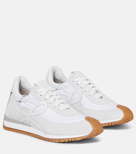 Flow Runner suede sneakers in white - Loewe | Mytheresa
