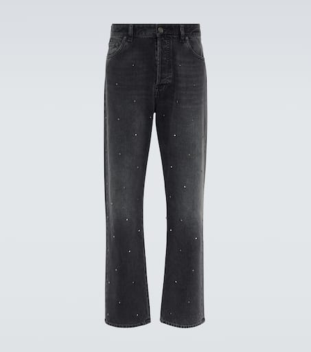 Rockstud straight jeans in black - Valentino | Mytheresa