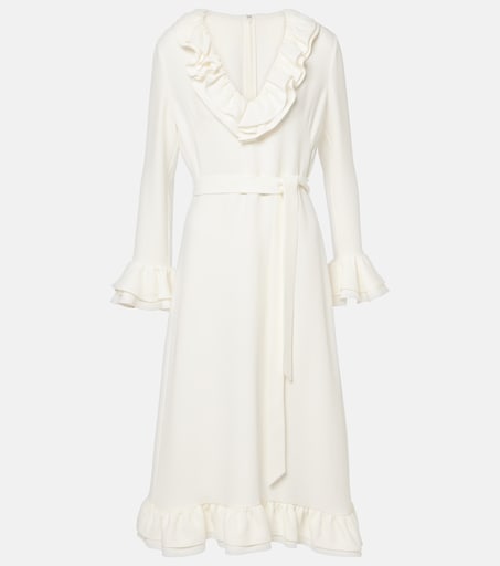 topshop ivory chiffon ruffle maxi dress Mariah White Chiffon Ruffle Halterneck Maxi Dress