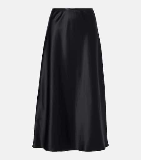 スカート Max Mara Flowing Black Silk Skirt With Refined Silhouette Max Mara Flowing Black Silk Skirt With Refined Silhouette