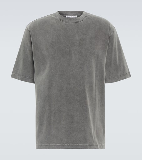 【Acne Studios】 EmbellishedコットンTシャツ Embellished cotton T-shirt in grey - Acne Studios | Mytheresa