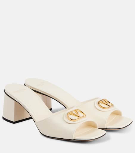 VLogo leather mules in white - Valentino Garavani | Mytheresa