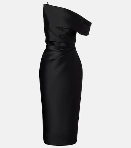 SOLACELONDON ワンピース ドレス Ellison satin cocktail1066920 Ellison satin cocktail dress in blue - Solace London | Mytheresa