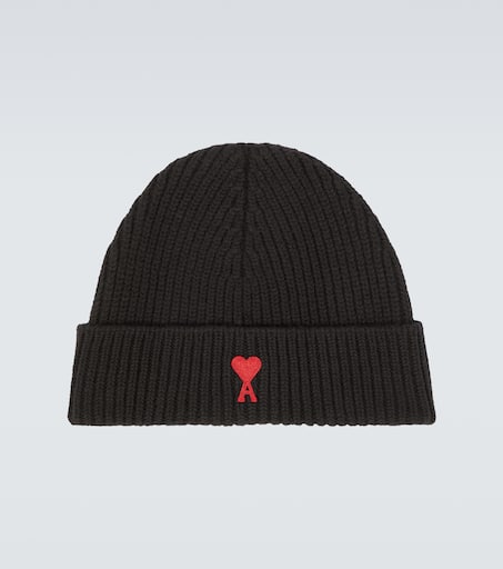 【関税・送料込み】AMI PARIS Vergine Wool Hat AMI Paris Logo Alpaca-Blend Knit Beanie | Saks Fifth Avenue