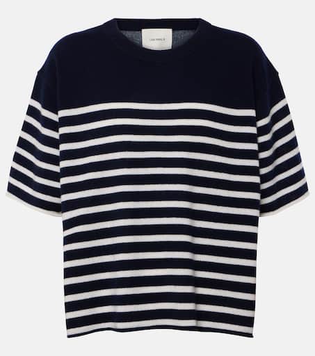 Cila striped cashmere T-shirt in beige - Lisa Yang | Mytheresa