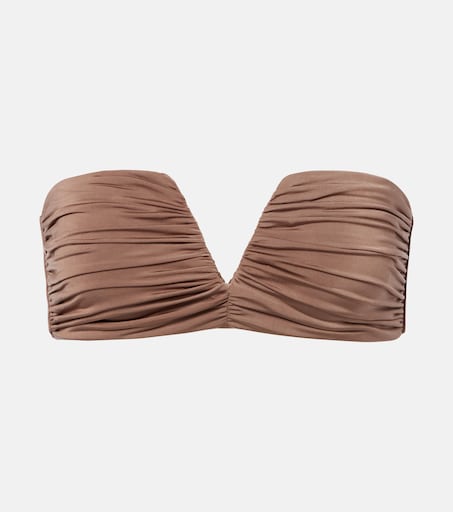Clara ruched bandeau bikini top