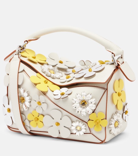 Paula's Ibiza Puzzle Small top-handle bag in white - Loewe | Mytheresa