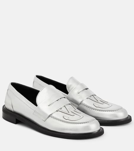 【関税込み】Gourmet Loafers - J.W. Anderson - White - Leathe JW Anderson Chain Loafer Mules | White | FARFETCH