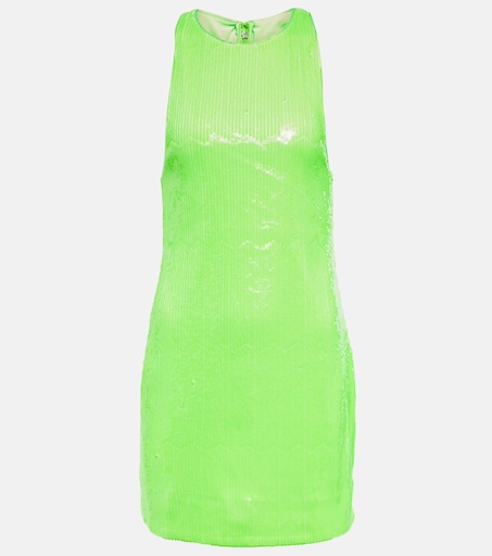 Sequin-embellished minidress in green - Rotate | Mytheresa