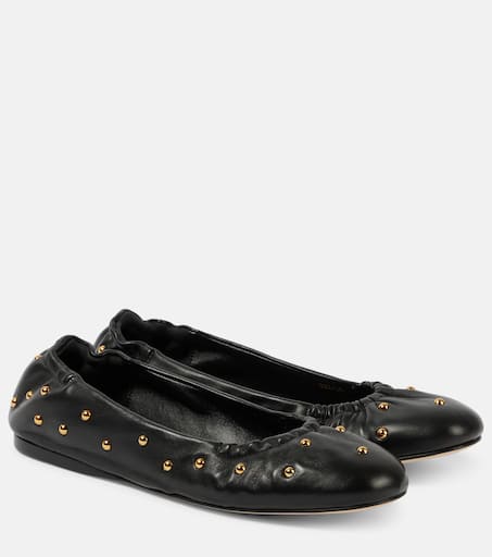 フラットシューズ CHLOE Woman Ballet flats Black C16A16075 001 Eia studded leather ballet flats in black - Chloe | Mytheresa