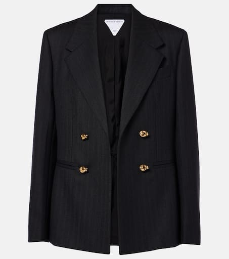 【送料&関税込】Bottega Veneta Dark Blue Wool Blazer BOTTEGA VENETA | Double Breasted Cotton Twill Blazer | Men