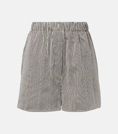 Lui striped shorts in black - The Frankie Shop | Mytheresa